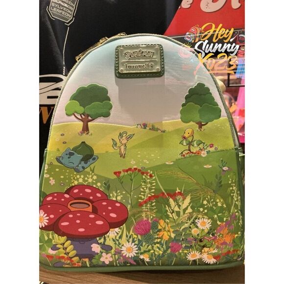 Loungefly Pokémon Grass Type Scene Mini Backpack - Picture 1 of 5